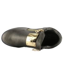 Sneakers Zanotki oro con cerniere 881-1 D. Grey grigio 1