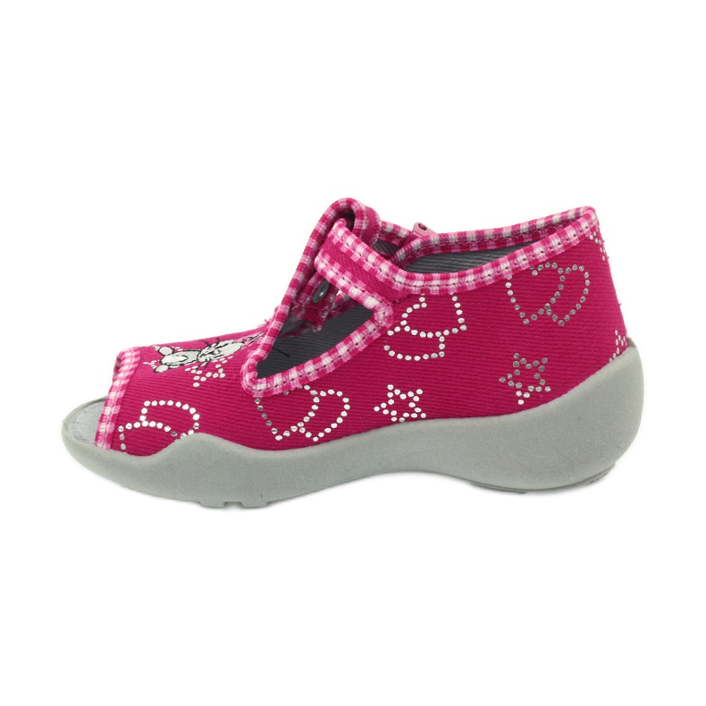 Scarpe per bambini Befado 213p105 pantofole grigio rosa 2
