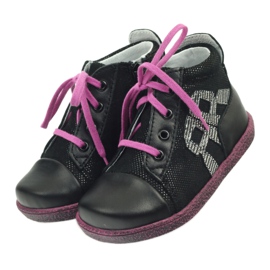 Scarpe per bambini in pelle nera RenBut nero 4