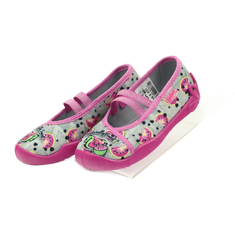 Befado scarpe per bambini ballerine pantofole 116x231 grigio verde rosa 6