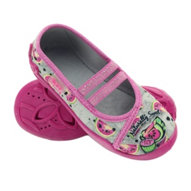 Befado scarpe per bambini ballerine pantofole 116x231 grigio verde rosa 4