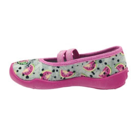 Befado scarpe per bambini ballerine pantofole 116x231 grigio verde rosa 3