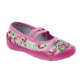 Befado scarpe per bambini ballerine pantofole 116x231 grigio verde rosa 2