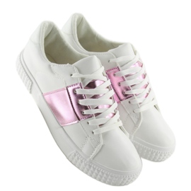 Sneakers da donna bianche e rosa M896 WHITE/ROSA bianco viola 1