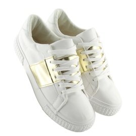 Sneakers da donna bianche e oro M896 WHITE/GOLD bianco giallo 1