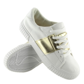 Sneakers da donna bianche e oro M896 WHITE/GOLD bianco giallo 2