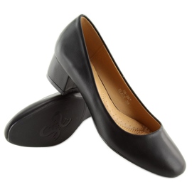 Nero Décolleté tacco basso nero MM-387 Nero 1
