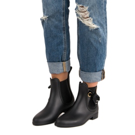 Vices Stivali di gomma neri, morse nero 1