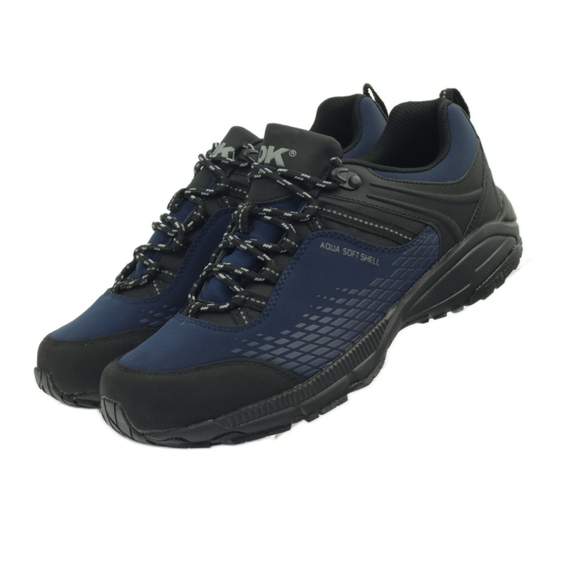 Softshell da trekking sportivo DK 19503 nero blu navy 5