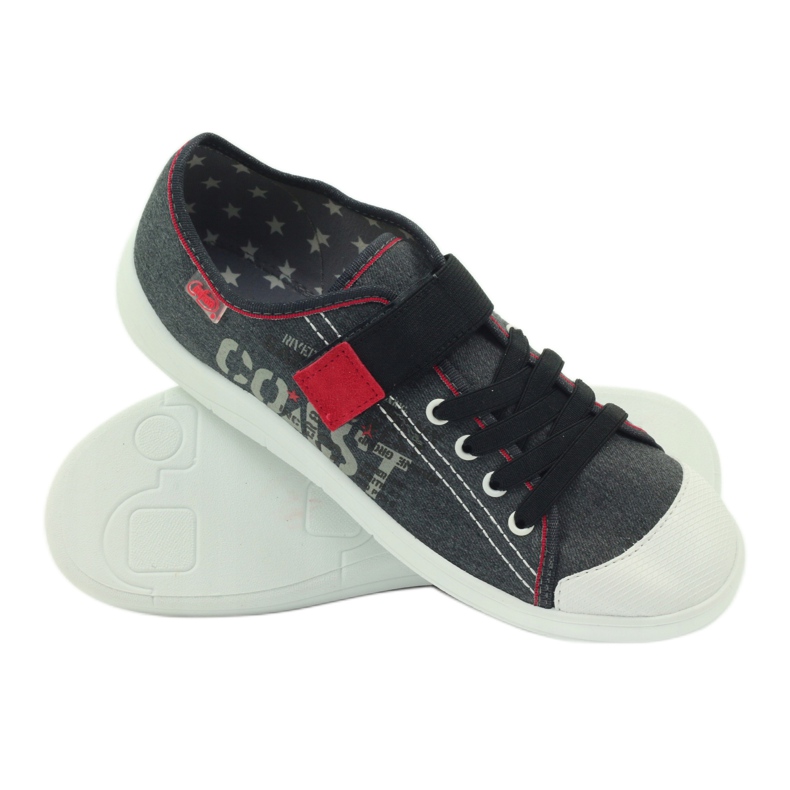 Befado scarpe giovanili, scarpe da ginnastica 251q063 grigio rosso 3