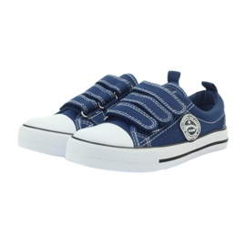 American Club Sneaker in denim americano con velcro blu navy 3