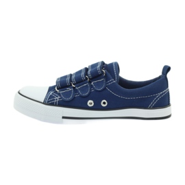 American Club Sneaker in denim americano con velcro blu navy 2