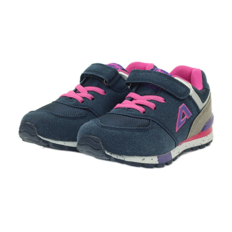 American Club Scarpe sportive americane ADI per bambini 15110 rosa blu navy 3