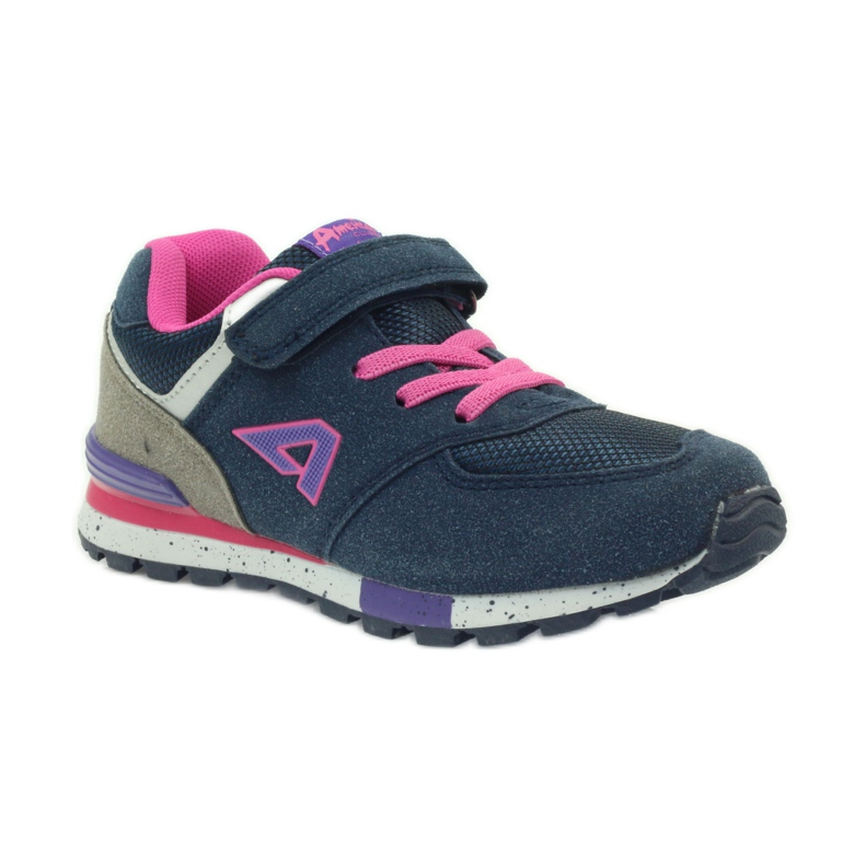 American Club Scarpe sportive americane ADI per bambini 15110 rosa blu navy 1
