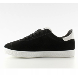 Sneakers in camoscio Juniorki BK6180-1 Nero bianco 1