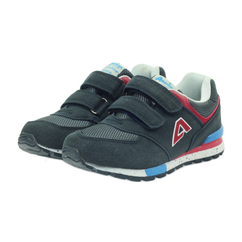 American Club Scarpe sportive americane ADI per bambini 15110 grigio rosso blu navy 3