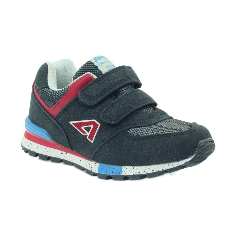 American Club Scarpe sportive americane ADI per bambini 15110 grigio rosso blu navy 1