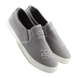 Sneakers slip-on grigie BL126P Grigio 2