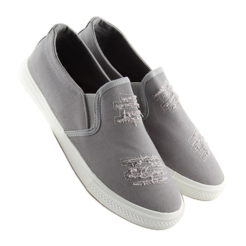 Sneakers slip-on grigie BL126P Grigio 2