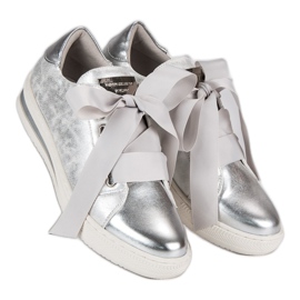 Filippo Scarpe allacciate argento grigio 1