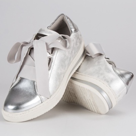 Filippo Scarpe allacciate argento grigio 2