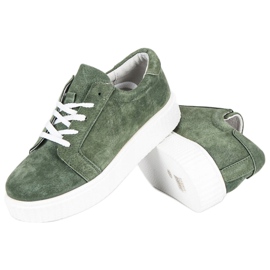 Filippo Sneakers Creepers in pelle verde 2