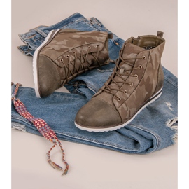 Vinceza Sneakers Sopra la caviglia Moro verde 1