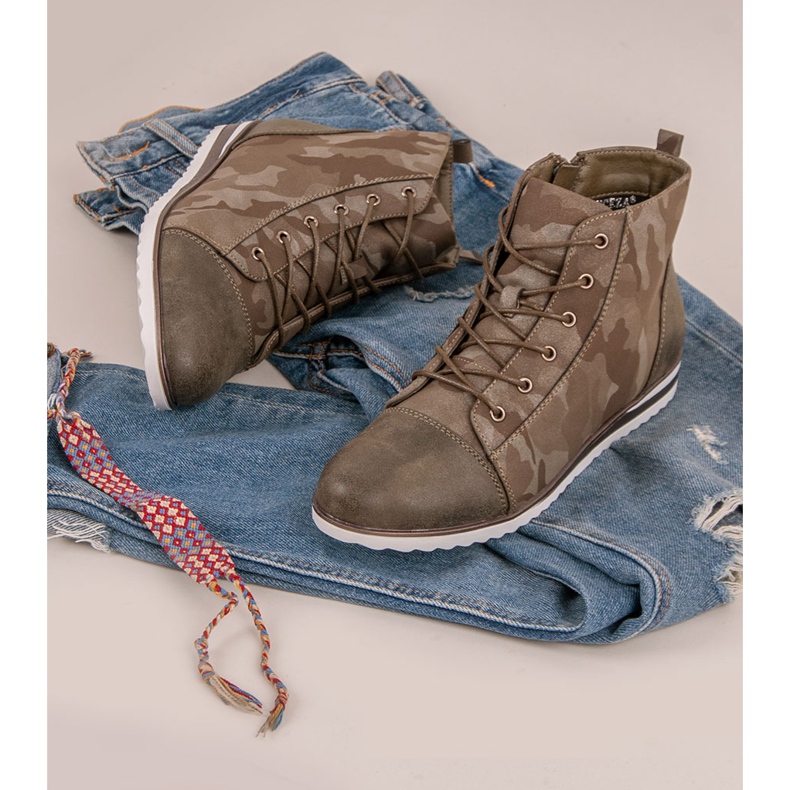 Vinceza Sneakers Sopra la caviglia Moro verde 1