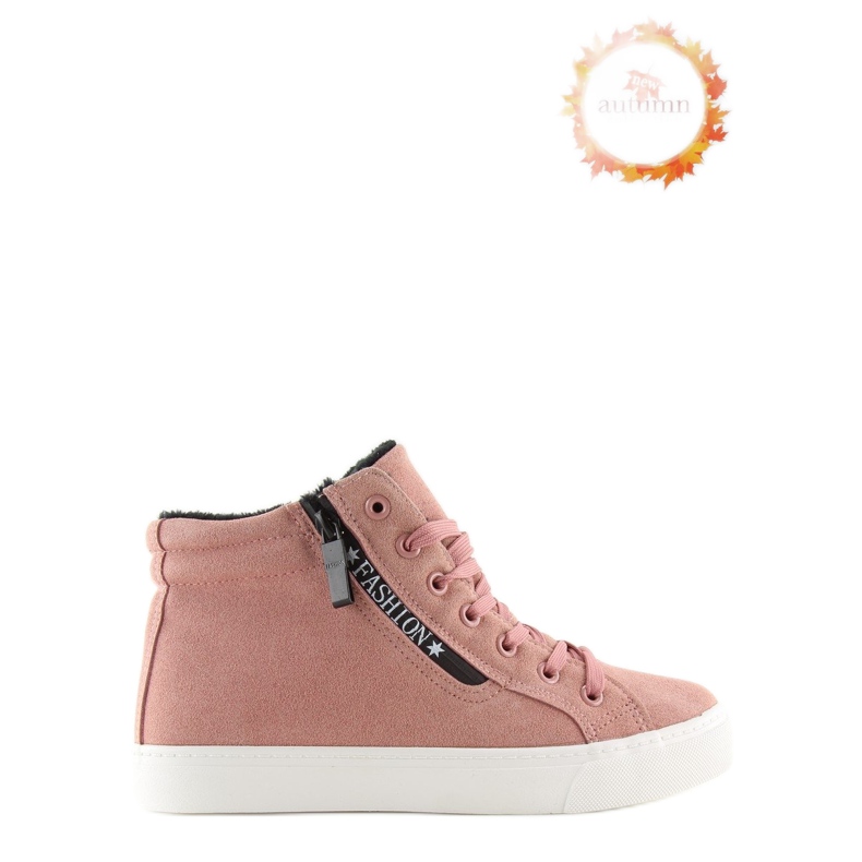 Sneakers calde rosa alla caviglia W-3072 1