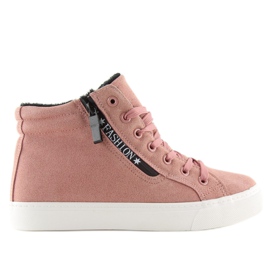 Sneakers calde rosa alla caviglia W-3072 2