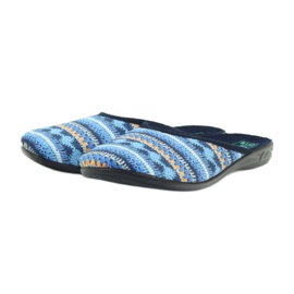 Pantofole Adanex 23557 Maglia norvegese blu navy blu arancia 3