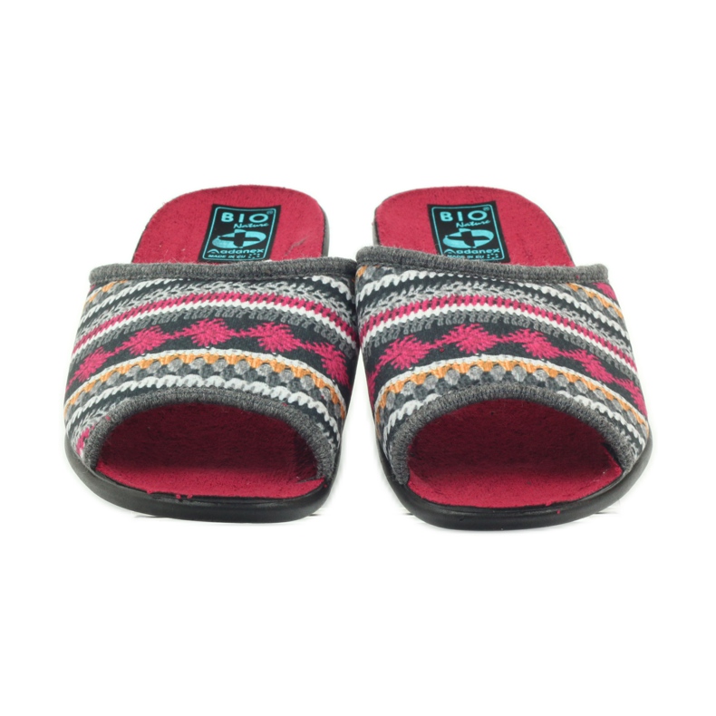 Pantofole norvegesi Adanex bianca grigio multicolore rosso 4