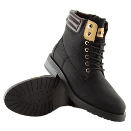 Stivali in legno da donna neri ZH788 Black nero marrone 1