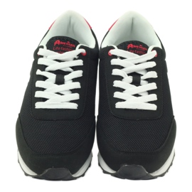 American Club Scarpe sportive da donna ADI americane 1756 nere nero rosso 4