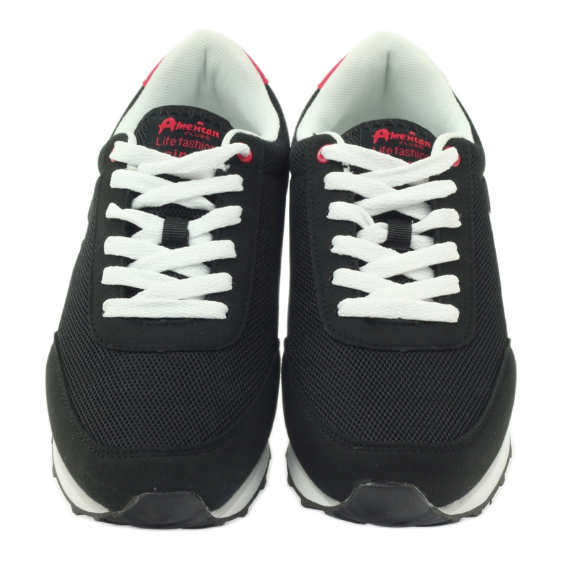 American Club Scarpe sportive da donna ADI americane 1756 nere nero rosso 4