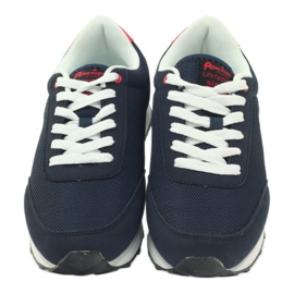 American Club Scarpe sportive da donna ADI americane 1756 blu navy rosso 4
