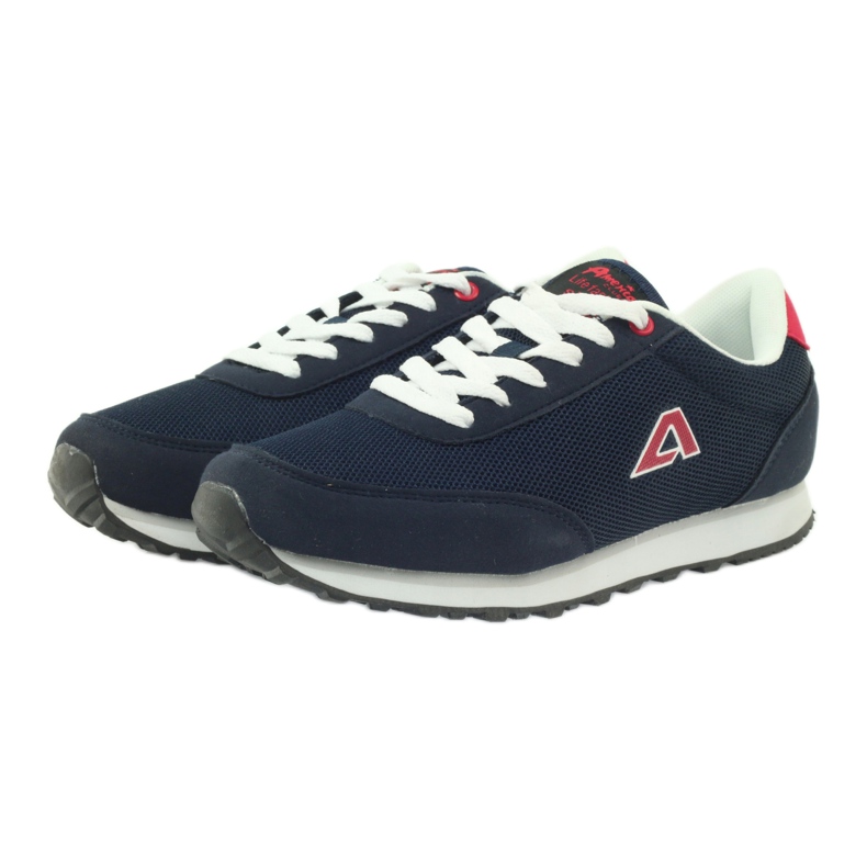 American Club Scarpe sportive da donna ADI americane 1756 blu navy rosso 3