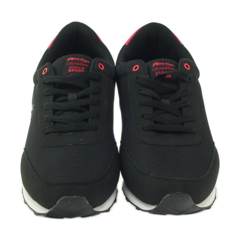 American Club ADI jogging sportivo americano 1756 nero rosso 4