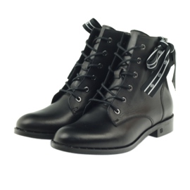 Stivali decorati con fiocco e borchie Badura nero 3