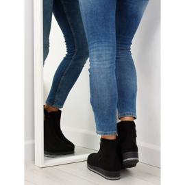 Stivaletti Chelsea neri con suola alta K103 nero 1
