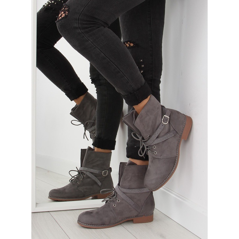 Grigio Stivali grigi da donna W305 grigio 1