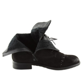 Stivaletti stringati neri W312 Black nero 1