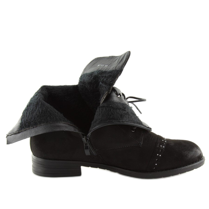 Stivaletti stringati neri W312 Black nero 1