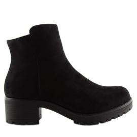 Stivali neri con tacco largo JH561 nero 1