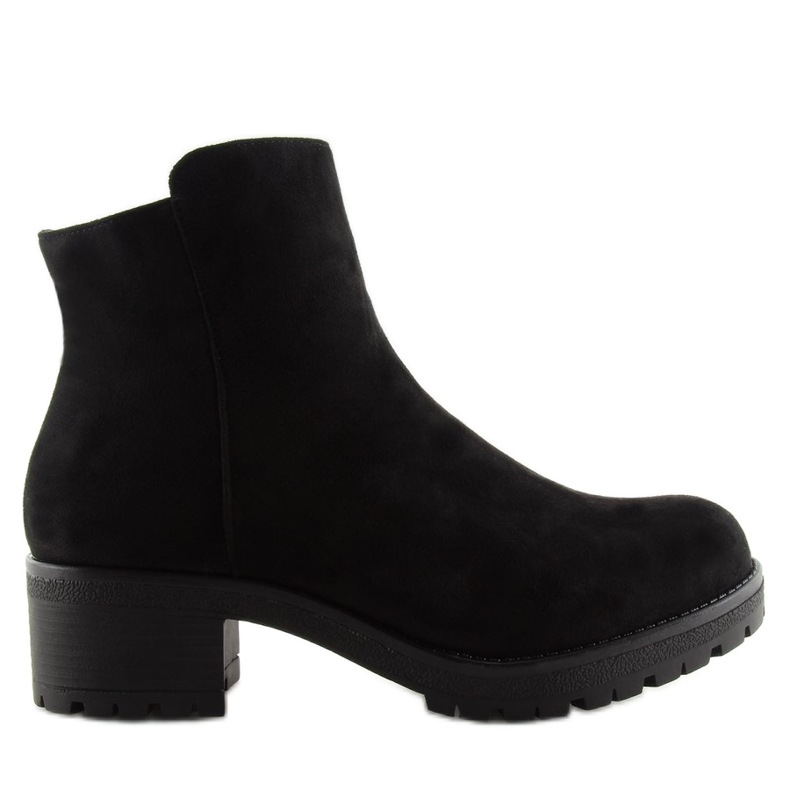 Stivali neri con tacco largo JH561 nero 1