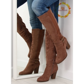 Tacchi alti marroni 103-GG kaki marrone 1