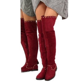 Stivali bassi bordeaux T161 rosso 2