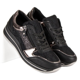 Kayla Sneakers da donna alla moda nero 1