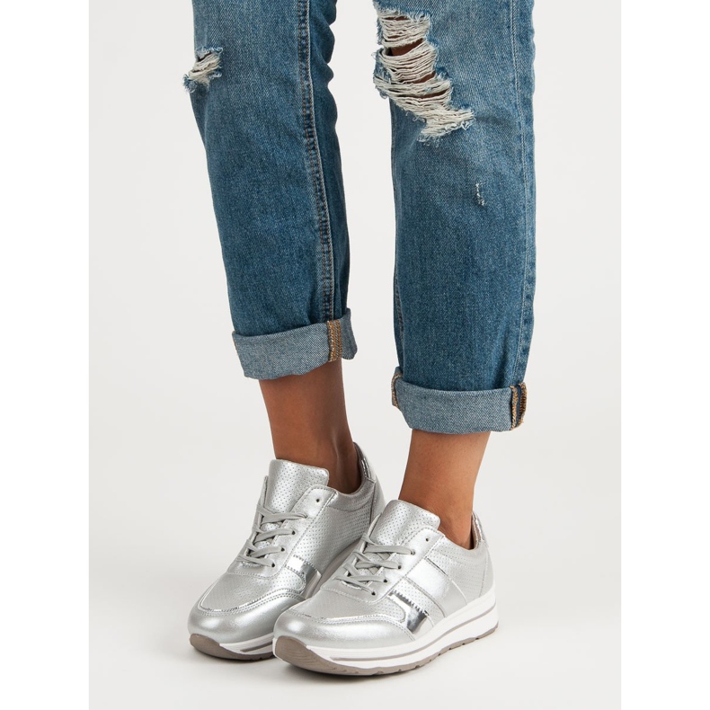 Sneakers argento grigio 2