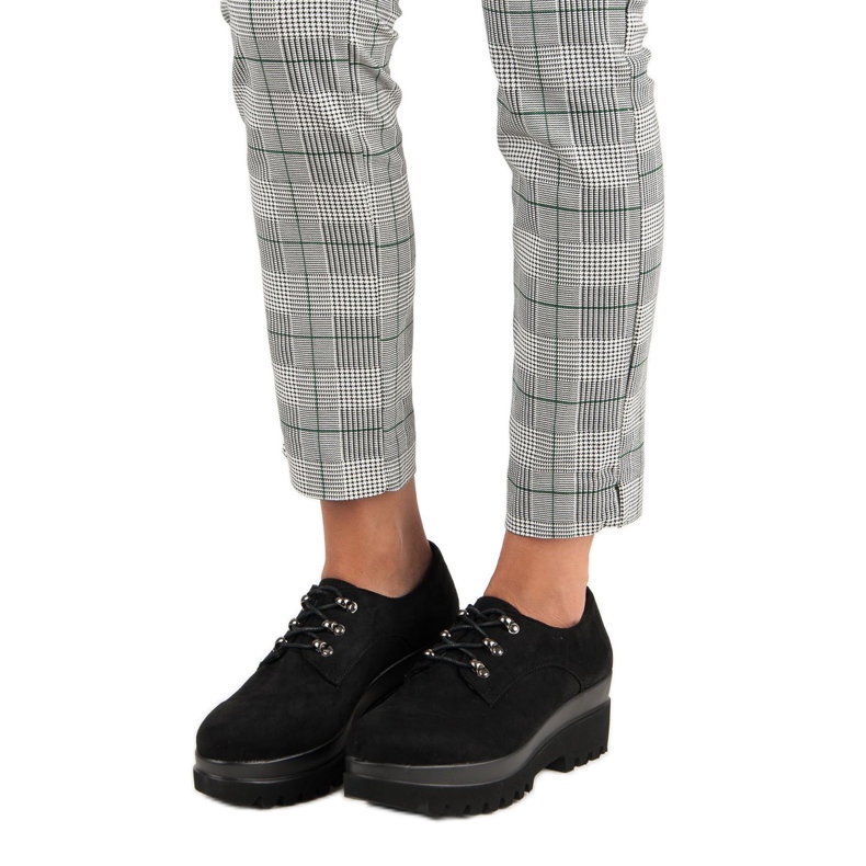 Scarpe scamosciate nere nero 1